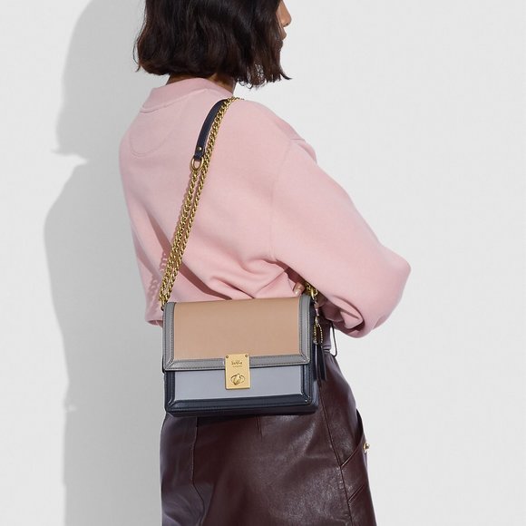 Coach Hutton Colorblock Leather Crossbody Bag - Picture 4 of 6